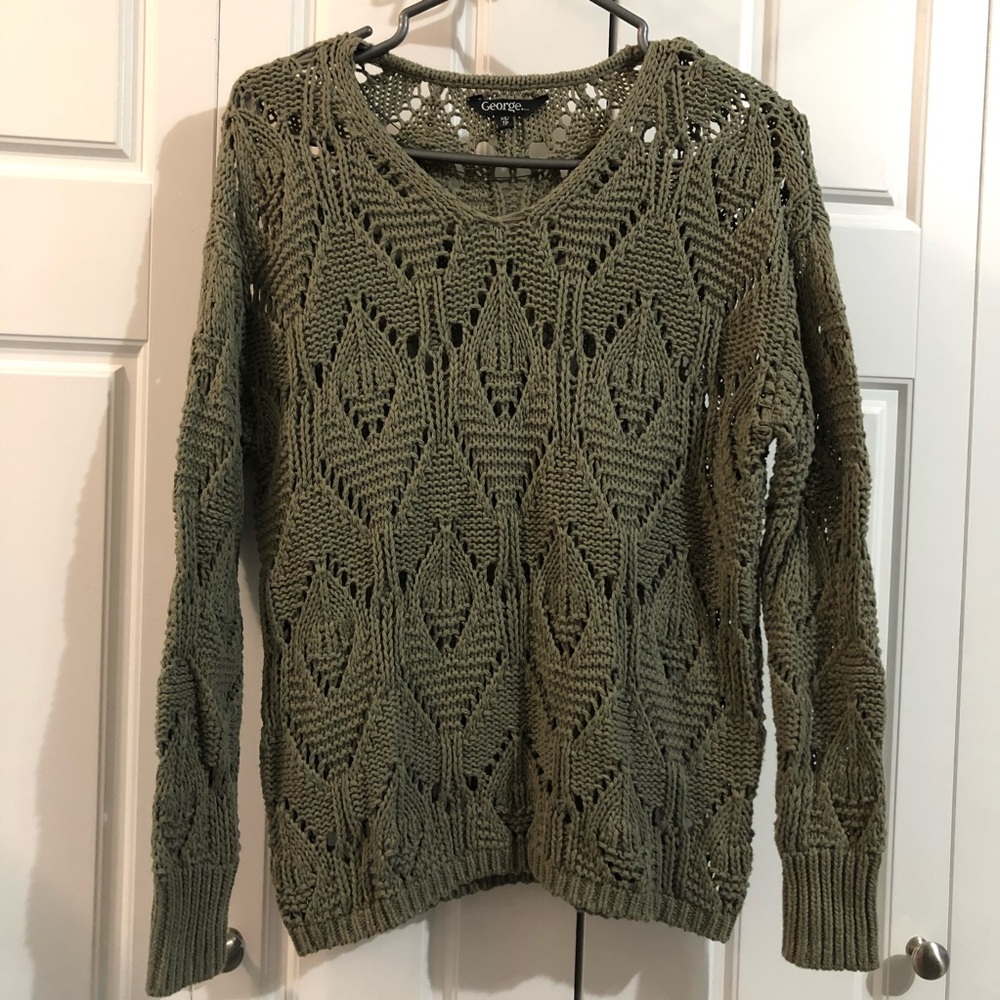 (SOLD) Green Knitted Sweater